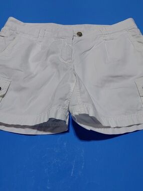 J CREW  Women's  White Chino Shorts  Size 8